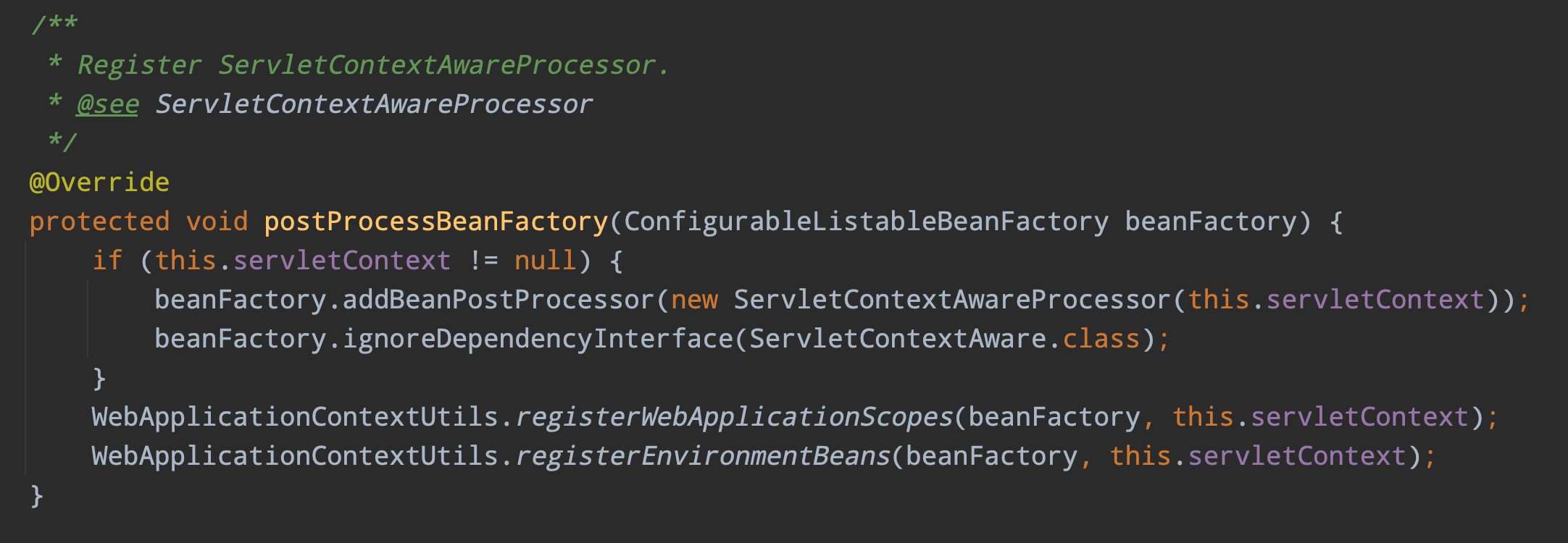 postProcessBeanFactory