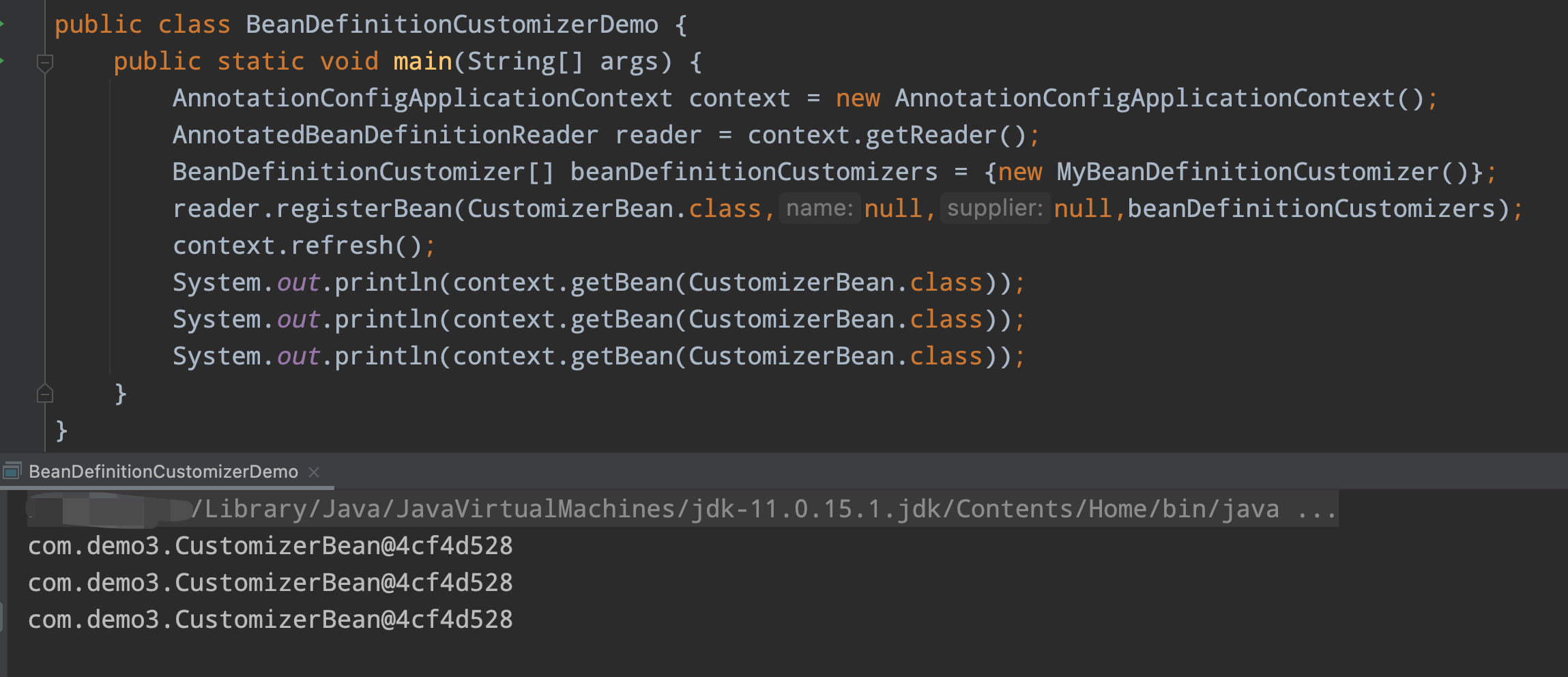 BeanDefinitionCustomizerDemo