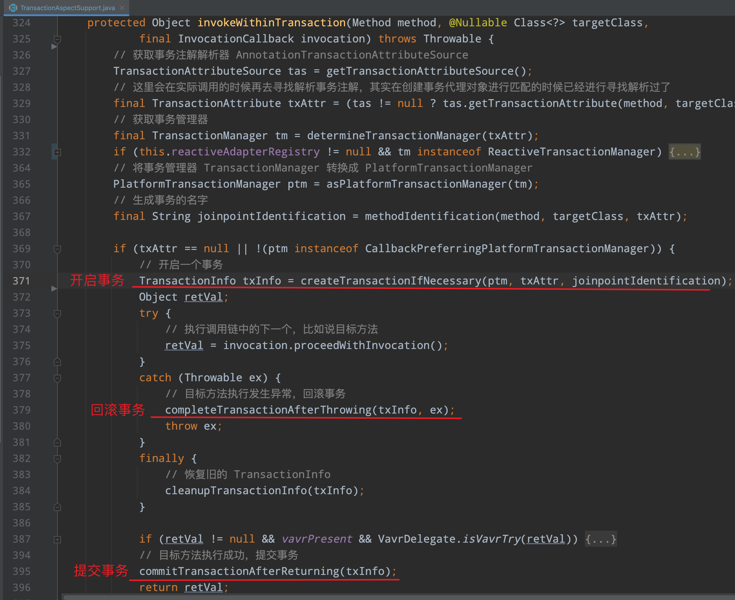 invokeWithTransaction